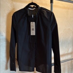 Thakoon black button down top NWT size lg